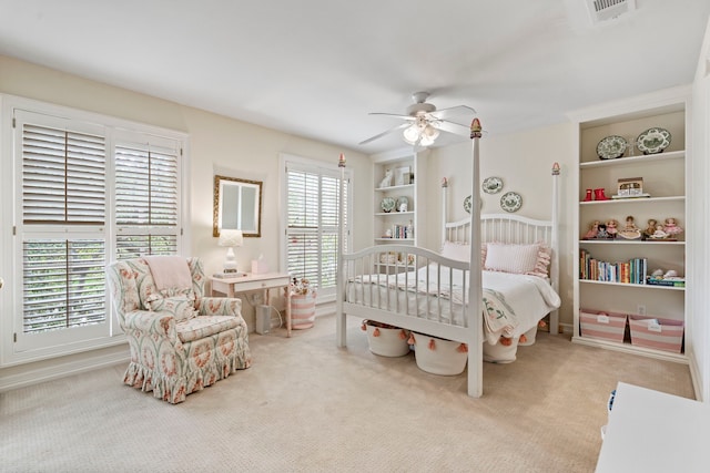 7215 Abrams Place Ct, Dallas, TX 75231 - carpeted bedroom featuring a ceiling fan
