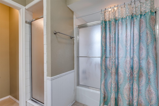 2401 Kingston Trce, Denton, TX 76209 - bathroom with combined bath / shower with glass door