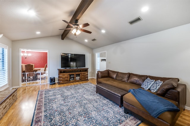 2401 Kingston Trce, Denton, TX 76209 - living room with wood finished floors, a ceiling fan, a chandelier, baseboards, and recessed lighting