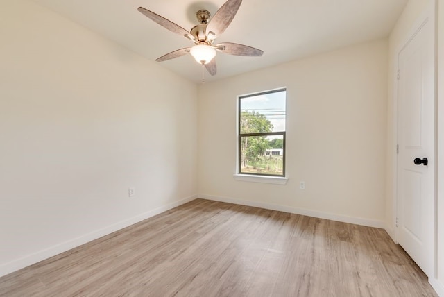 4901 Wilmington Dr, Fort Worth, TX 76107 - spare room with light wood finished floors, baseboards, and a ceiling fan