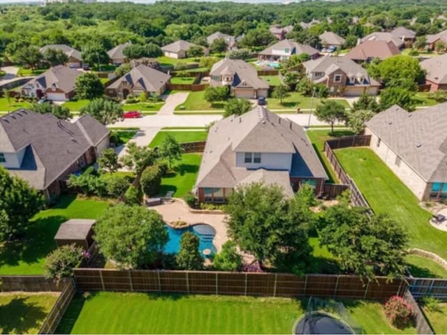 1104 Killian Dr, Mansfield, TX 76063 - aerial perspective of suburban area featuring a pool area