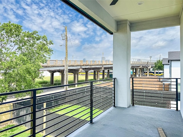 2417 Merlin St, Dallas, TX 75215 - balcony featuring ceiling fan