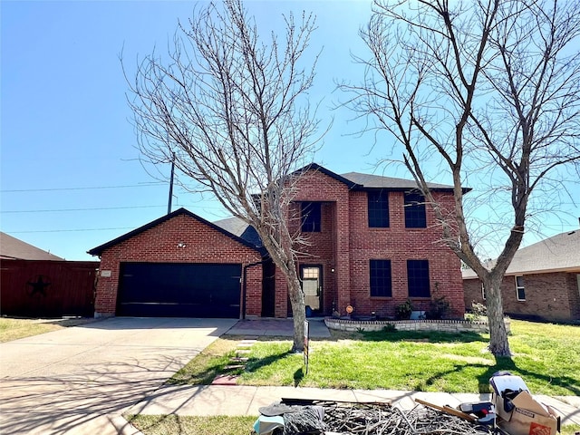 608 Marbury Way, Wylie, TX 75098 - view of front facade featuring a garage, driveway, brick siding, and a front yard