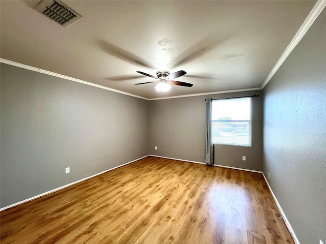 608 Marbury Way, Wylie, TX 75098 - empty room featuring ceiling fan, wood finished floors, crown molding, and baseboards