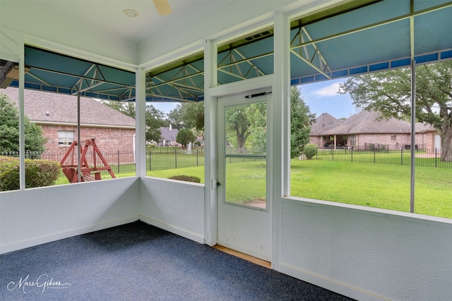 49 Turnbury Dr, Bossier City, LA 71111 - unfurnished sunroom featuring healthy amount of natural light and a residential view