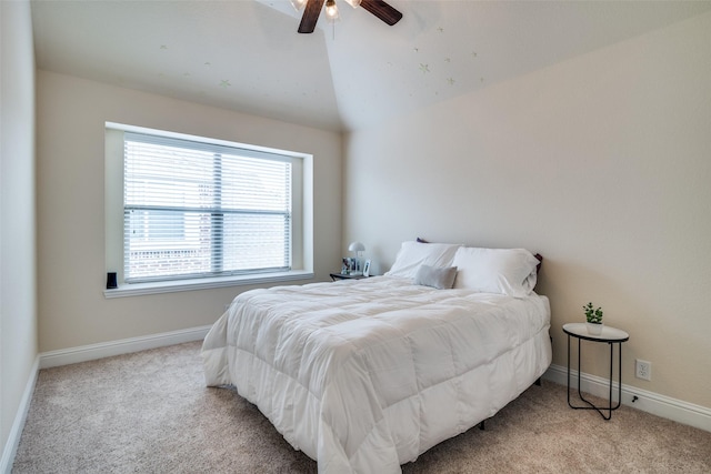 4301 Spruce Rd, Melissa, TX 75454 - carpeted bedroom with baseboards, lofted ceiling, and a ceiling fan