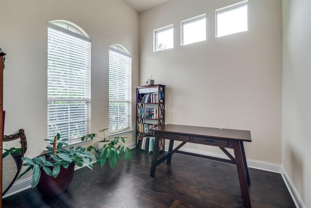 4301 Spruce Rd, Melissa, TX 75454 - office area with wood finished floors and baseboards