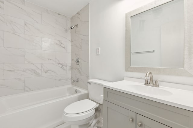 1103 Bowman St, Irving, TX 75060 - full bathroom featuring vanity, toilet, and shower / washtub combination