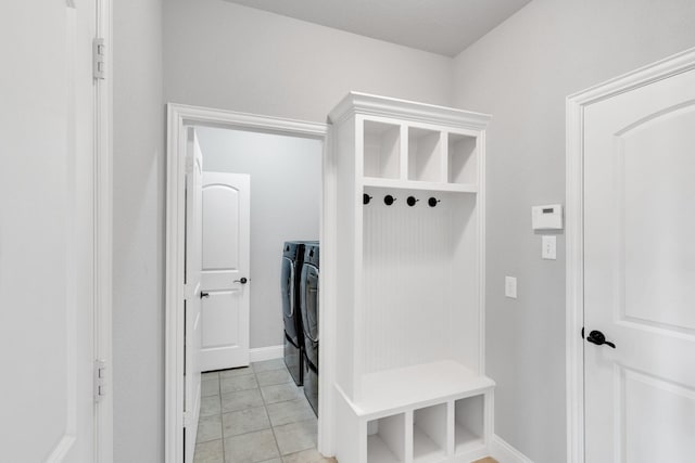 1708 Stillwater Dr, Burleson, TX 76028 - mudroom with independent washer and dryer and baseboards