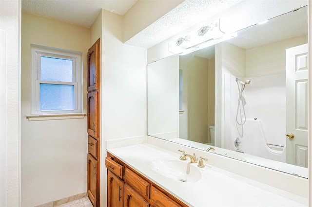6604 Ems Ct, Fort Worth, TX 76487 - full bathroom with toilet, vanity, and tile patterned floors