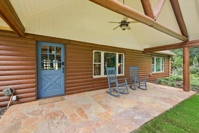 127 Pleasant Valley Ln, Weatherford, TX 76087 - view of patio / terrace featuring a ceiling fan