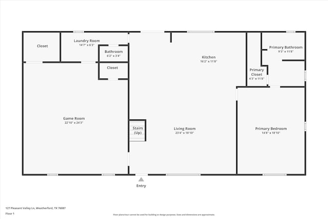 127 Pleasant Valley Ln, Weatherford, TX 76087 - floor plan / room layout