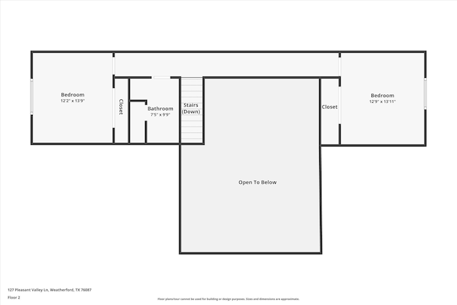 127 Pleasant Valley Ln, Weatherford, TX 76087 - property floor plan