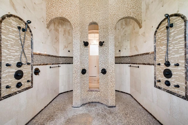 1751 Bison Meadow Ln, Heath, TX 75032 - bathroom with tile walls and walk in shower