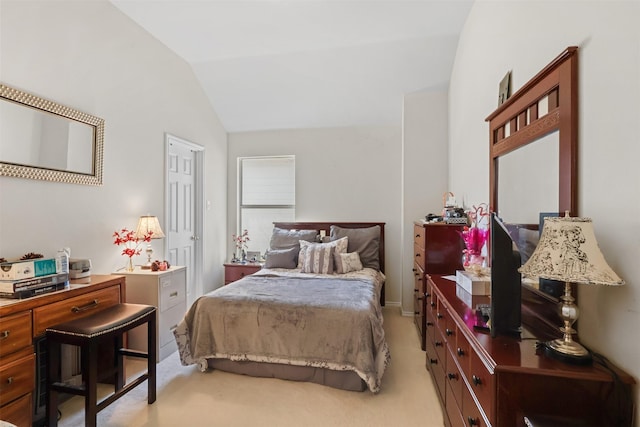408 Autumn Park Park, Fort Worth, TX 76140 - bedroom with lofted ceiling and light carpet