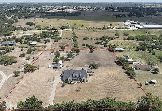 400 Valle Vista Rd, Aledo, TX 76008 - aerial view of sparsely populated area with property parcel outlined