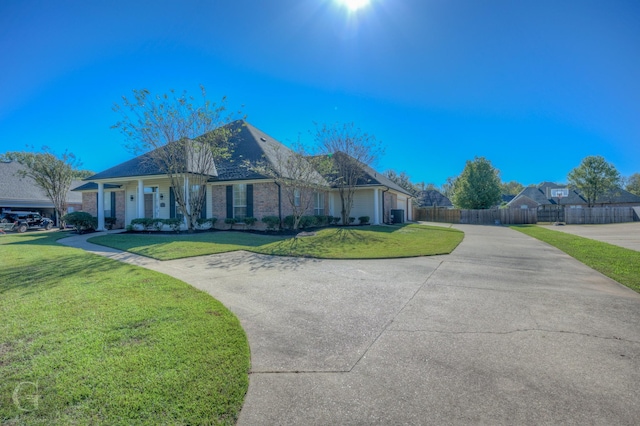 510 Weavers Way, Bossier City, LA 71111 - single story home with concrete driveway, a garage, and cooling unit