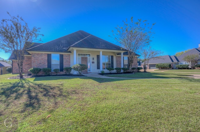 510 Weavers Way, Bossier City, LA 71111 - view of front of property with brick siding, a front lawn, and roof with shingles