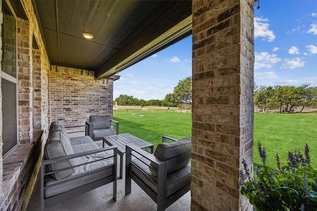 1308 Green Ridge Rd, Weatherford, TX 76085 - view of patio featuring an outdoor living space