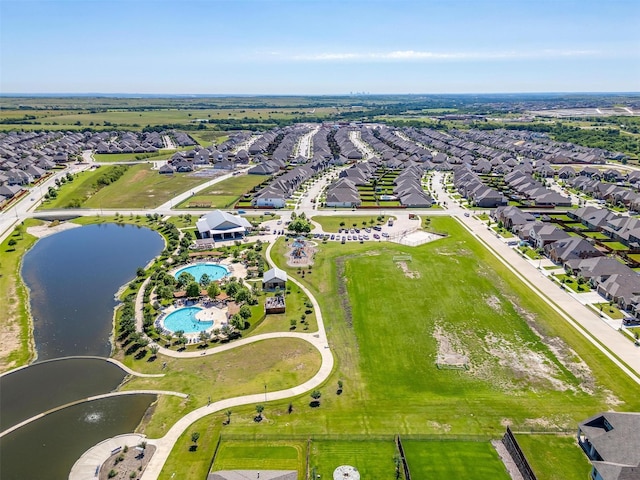 15125 Belclaire Ave, Aledo, TX 76008 - aerial overview of property's location featuring a large body of water, a pool, and nearby suburban area