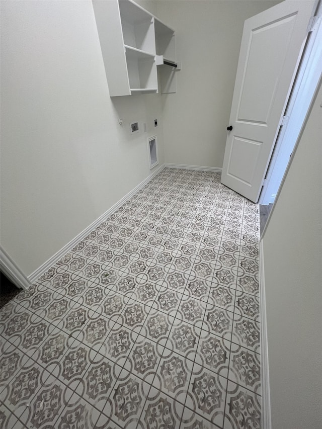 411 Solo Ridge Dr, Waxahachie, TX 75167 - laundry area with electric dryer hookup and light flooring