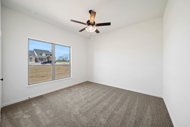 411 Solo Ridge Dr, Waxahachie, TX 75167 - carpeted empty room with ceiling fan and a smoke detector