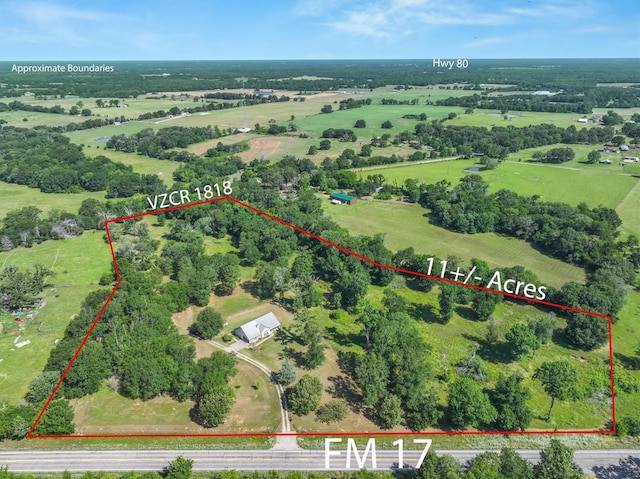 10040 Fm 17, Grand Saline, TX 75140 - view of rural area with property parcel outlined