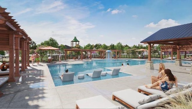 1220 Toro Ln, Fort Worth, TX 76052 - community pool featuring a patio