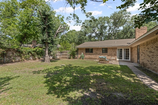 103 Auburn St, Waxahachie, TX 75165 - view of yard with french doors and a patio area