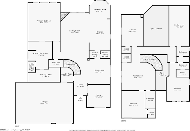 6015 Liverpool St, Celina, TX 76227 - property floor plan