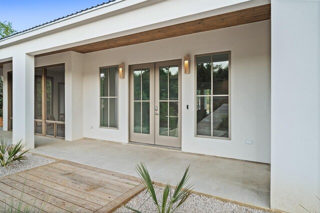 23538 Kate Ln, Arp, TX 75750 - wooden deck featuring a patio area and french doors