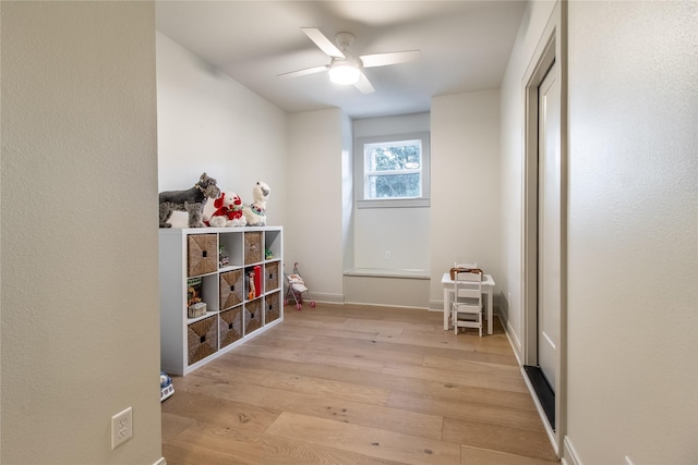 5620 Copper Park, Tyler, TX 75703 - bedroom featuring hardwood / wood-style floors, a ceiling fan, and baseboards