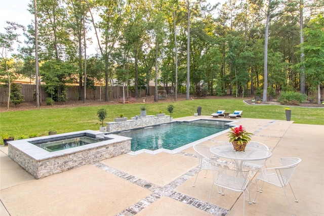 5620 Copper Park, Tyler, TX 75703 - outdoor pool with an in-ground hot tub and a patio