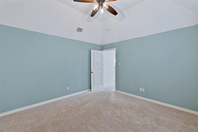 8620 Thistle Ridge Ter, Fort Worth, TX 76123 - spare room featuring ceiling fan, carpet flooring, baseboards, and high vaulted ceiling