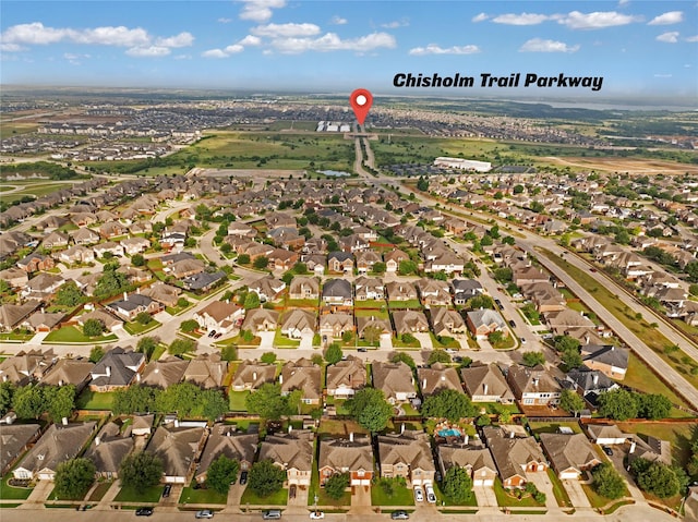 8620 Thistle Ridge Ter, Fort Worth, TX 76123 - aerial overview of property's location with nearby suburban area