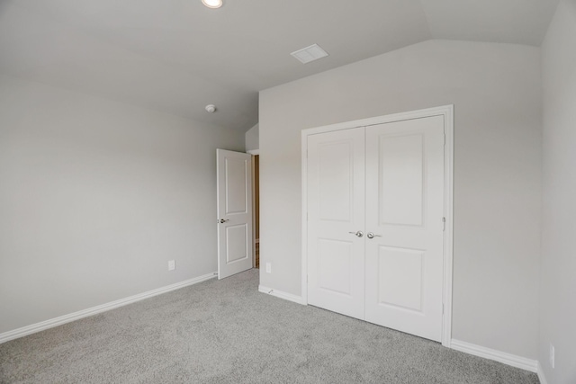 514 Stagg St, Mckinney, TX 75069 - unfurnished bedroom featuring vaulted ceiling, carpet, a closet, and baseboards