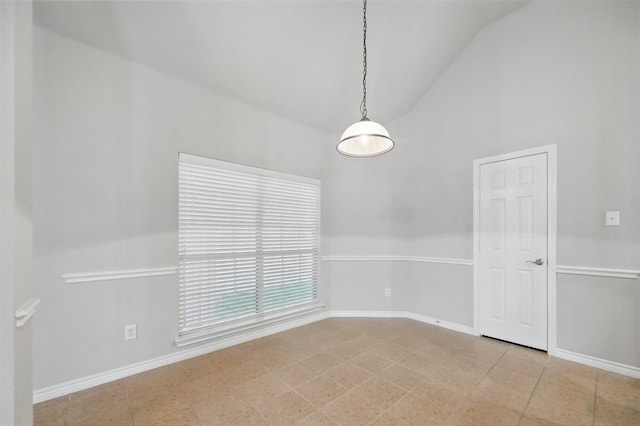 2110 Pecan Ridge Dr, Forney, TX 75126 - unfurnished room featuring high vaulted ceiling and baseboards