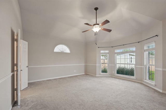 2110 Pecan Ridge Dr, Forney, TX 75126 - carpeted spare room featuring healthy amount of natural light, ceiling fan, baseboards, and high vaulted ceiling