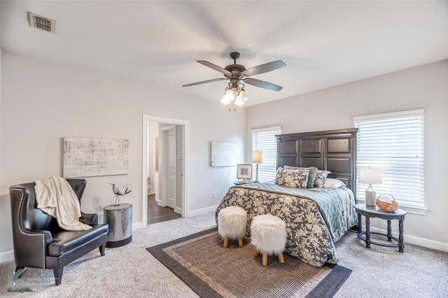 2326 Plymouth Rock Rd, Abilene, TX 79601 - bedroom featuring carpet, baseboards, and a ceiling fan