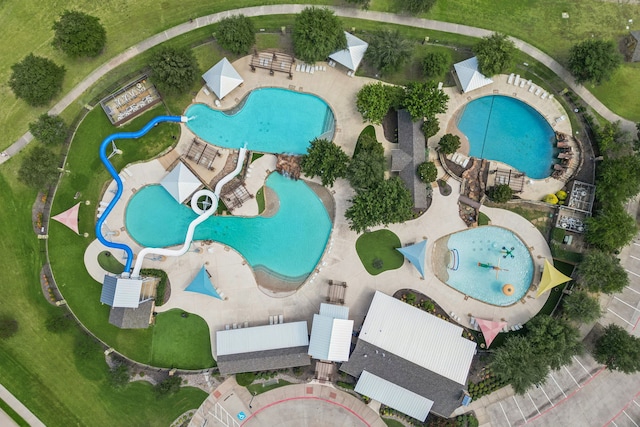 10420 Old Eagle River Ln, Mckinney, TX 75072 - bird's eye view of a pool area