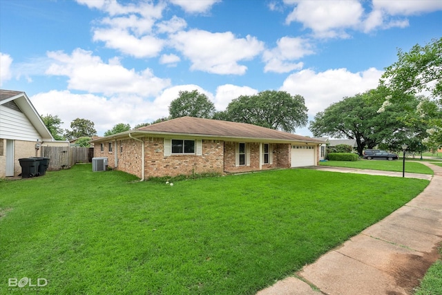 4404 Curtis Loop, Bossier City, LA 71112 - view of front of property with brick siding, cooling unit, driveway, and a garage