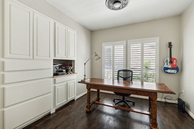 4104 Navarro Way, Frisco, TX 75034 - office with dark wood-type flooring and baseboards