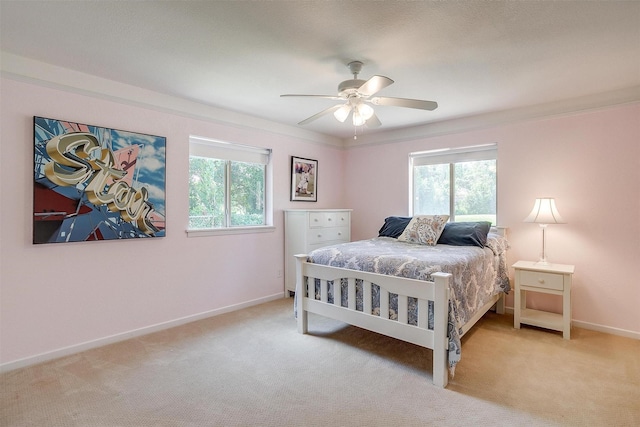 4408 Hildring Dr E, Fort Worth, TX 76109 - carpeted bedroom featuring baseboards and ceiling fan