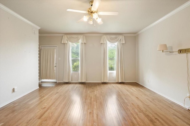 1642 Greenview Ct, Aledo, TX 76008 - empty room featuring wood finished floors, a ceiling fan, and crown molding