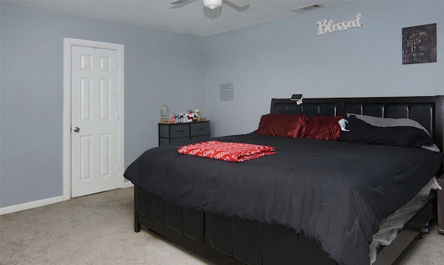 2421 Langston St, Fort Worth, TX 76105 - carpeted bedroom featuring a ceiling fan and baseboards
