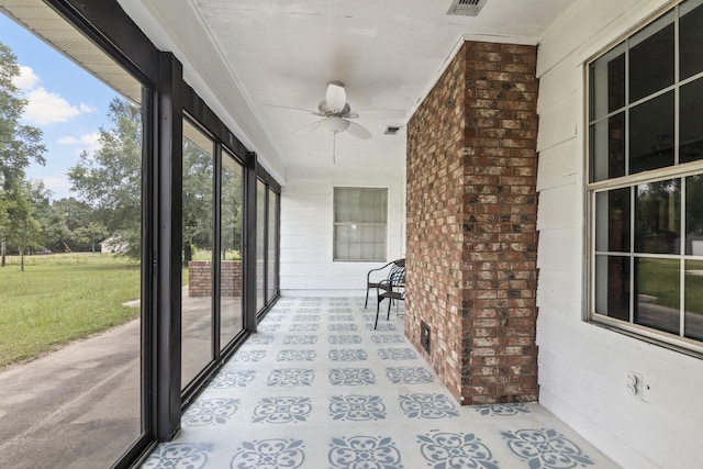 5161 N Hwy 271, Pittsburg, TX 75686 - sunroom featuring ceiling fan