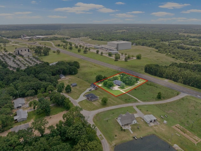 5161 N Hwy 271, Pittsburg, TX 75686 - aerial view of sparsely populated area with property boundaries highlighted
