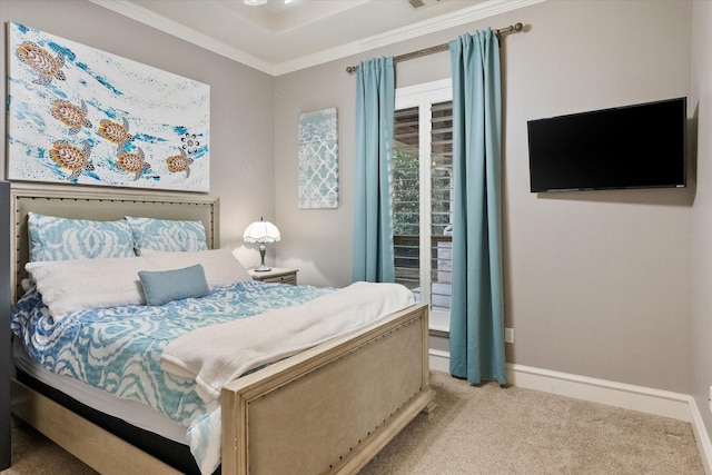 7000 Shalimar Ct, Colleyville, TX 76034 - carpeted bedroom with ornamental molding and baseboards