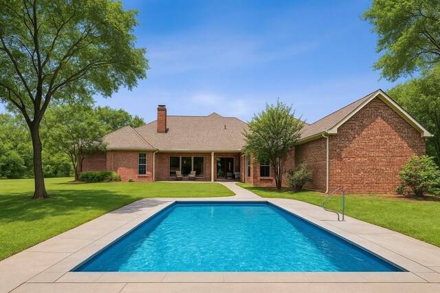 1850 Hammerly Dr, Fairview, TX 75069 - swimming pool featuring a lawn