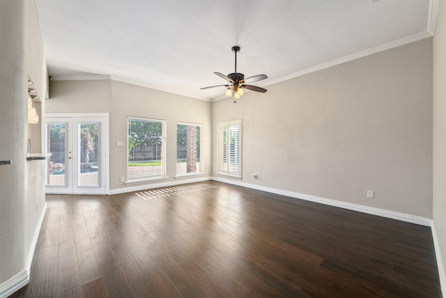 9120 Nob Hill Dr, North Richland Hills, TX 76182 - unfurnished room with ceiling fan, plenty of natural light, baseboards, and crown molding